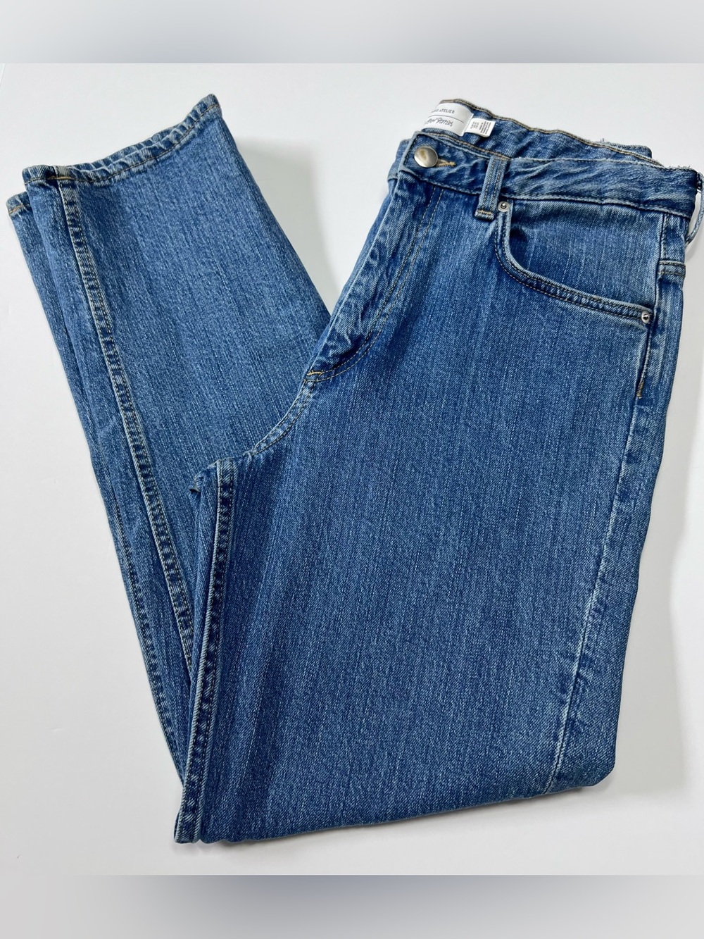 & Other Stories Paris Atelier Straight Leg Jeans Women’s 31 Medium Wash Denim